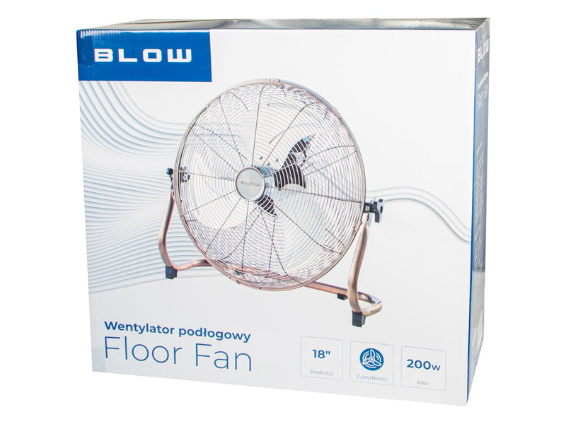 Floor fan 18"/45cm 200W circulator COPPER Gold