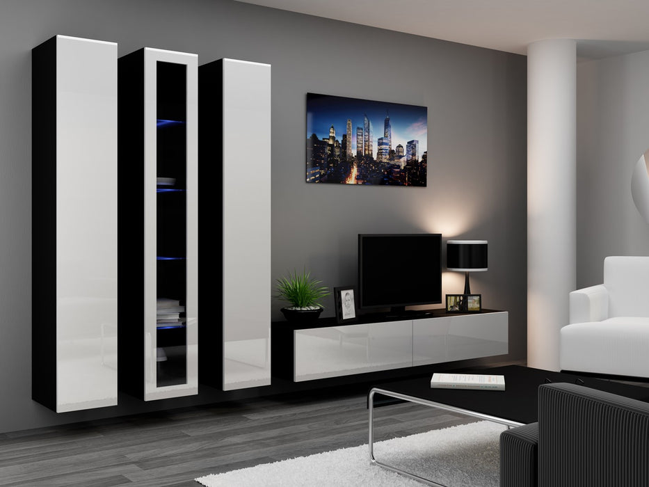 Cama Living room cabinet set VIGO 2 black/white gloss