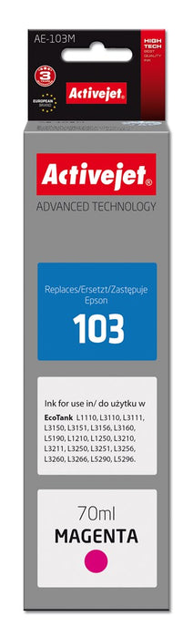 Activejet AE-103M Ink (replacement for Epson 103 C13T00S34A; Supreme; 70 ml; magenta)