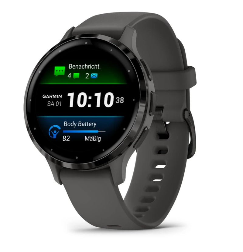 Garmin Venu 3S 3.05 cm (1.2") AMOLED 41 mm Digital 390 x 390 pixels Touchscreen Grey Wi-Fi GPS (satellite)