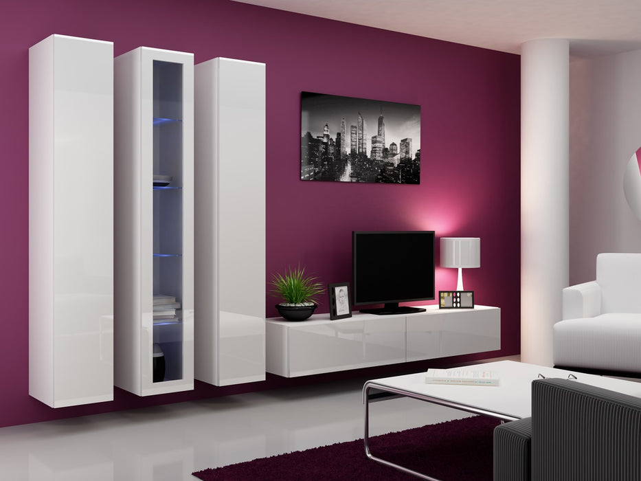 Cama Living room cabinet set VIGO 2 white/white gloss
