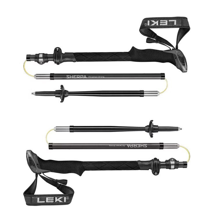 Trekking Poles LEKI SHERPA FX, 120–140 cm, black