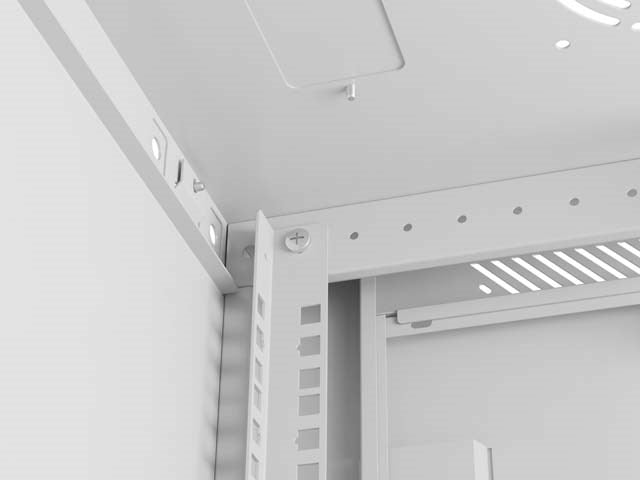 Wall-mounted rack cabinet 19" 9U 600x600 grey perforated door Lanberg (flat pack)
