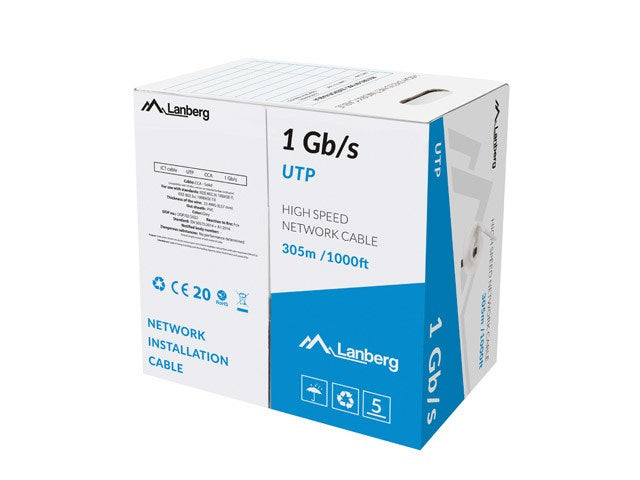LANBERG LAN UTP 1GB/S 305M WIRE CCA GREY
