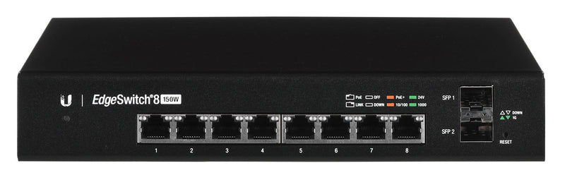 Ubiquiti EdgeSwitch 8 Managed Gigabit Ethernet (10/100/1000) Power over Ethernet (PoE) Black