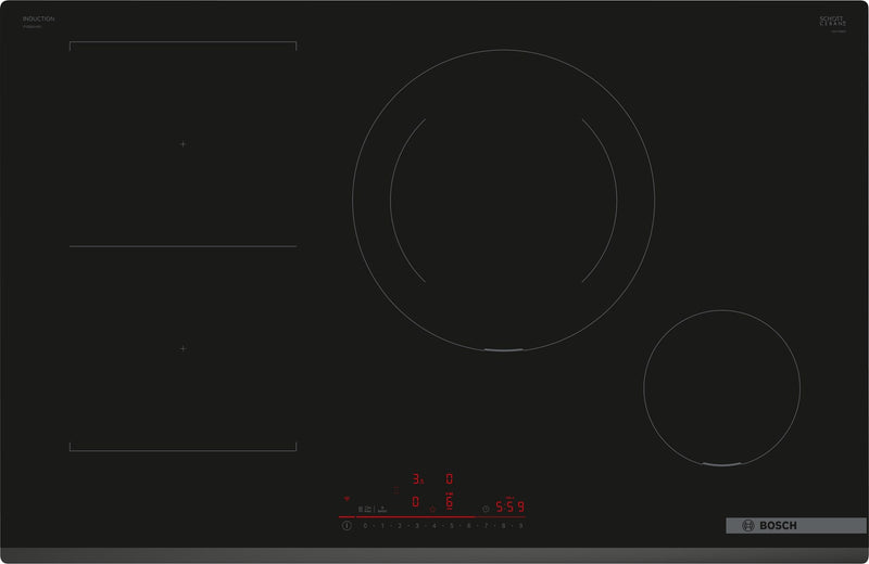 Bosch Serie 6 PVS831HB1E hob Black Built-in 80 cm Zone induction hob 4 zone(s)