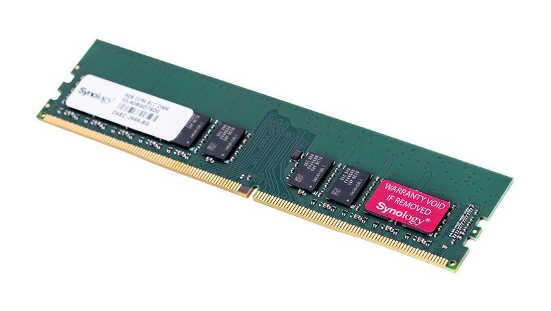 Synology - DDR4 - module - 8 GB - DIMM 288-pin - 2666 MT/s / PC4-21300 - 1.2 V - unbuffered - ECC - for RackStation RS1619xs+, RS3617RPxs, RS3617xs+,