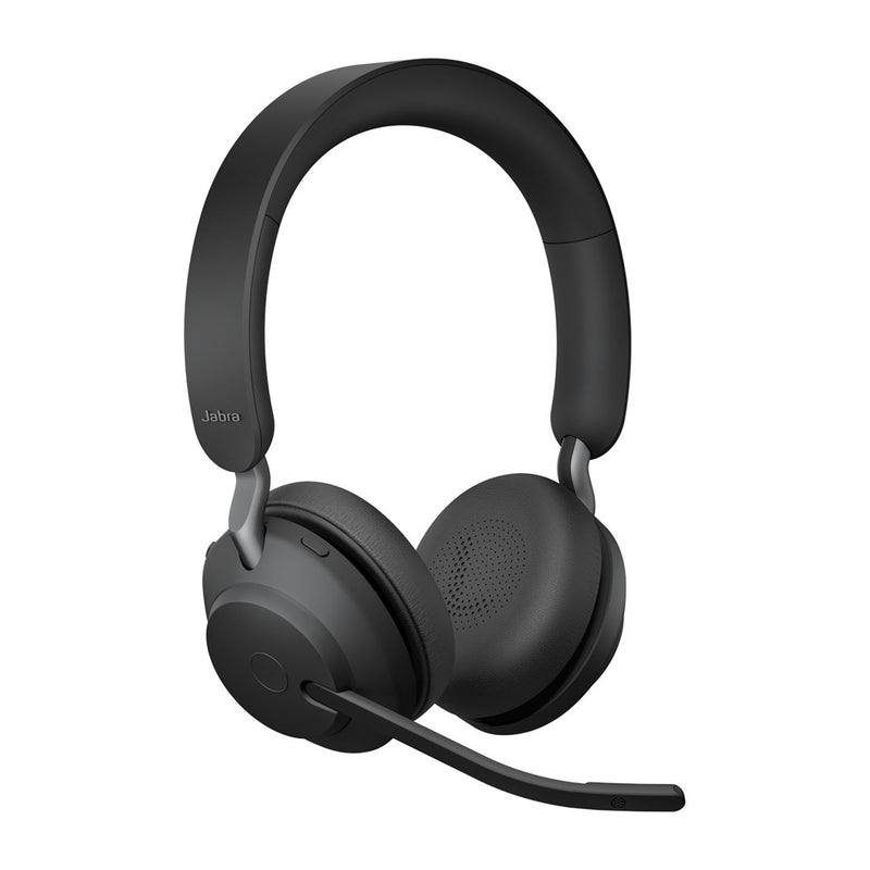 Jabra Evolve2 65 UC Stereo - Headset - on-ear - Bluetooth - wireless - USB-C - noise isolating - black