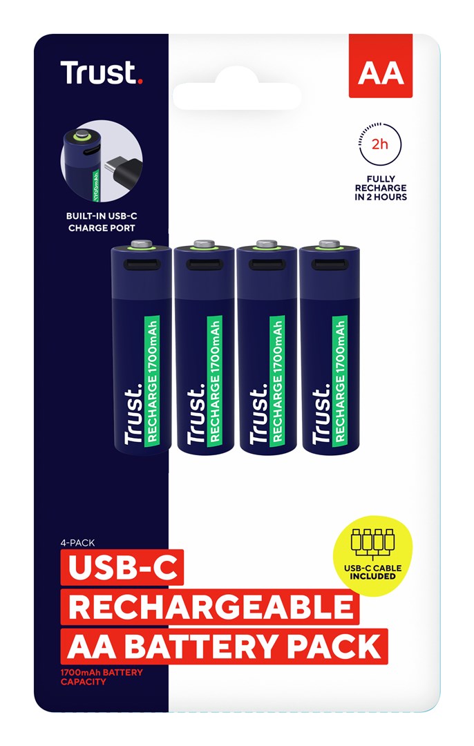 Trust 25631 - rechargeable AA batteries, 4 pcs.