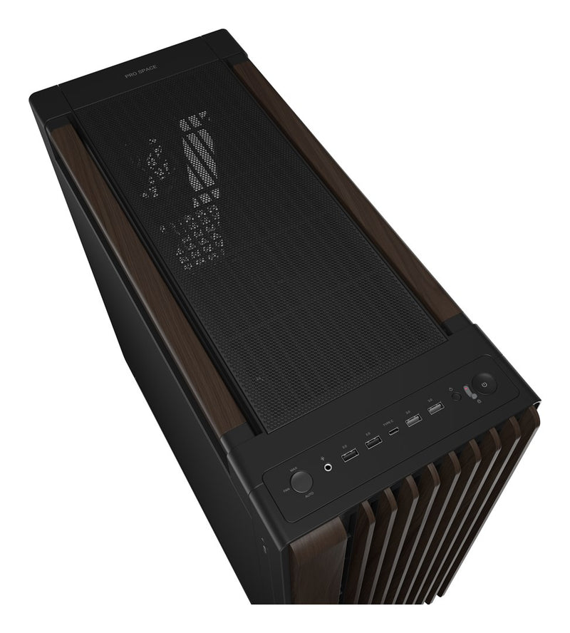 ASUS ProArt PA602 Wood Edition Modern Black - Metal Panel Midi Tower Black, Wood