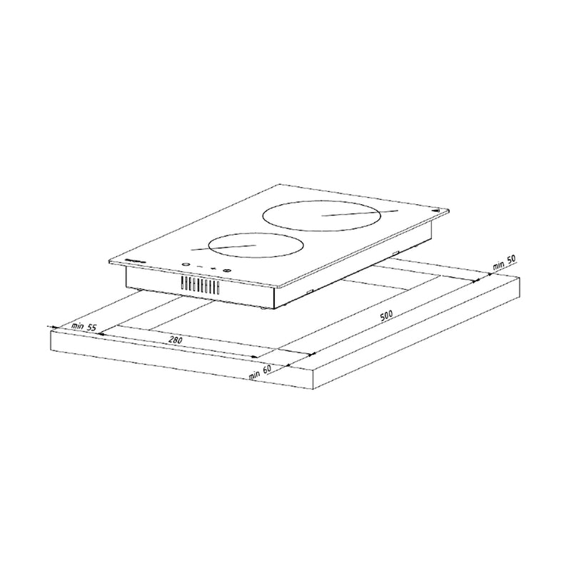 Glaskeramikkochfeld AKPO PKA 30 830/2 weiß