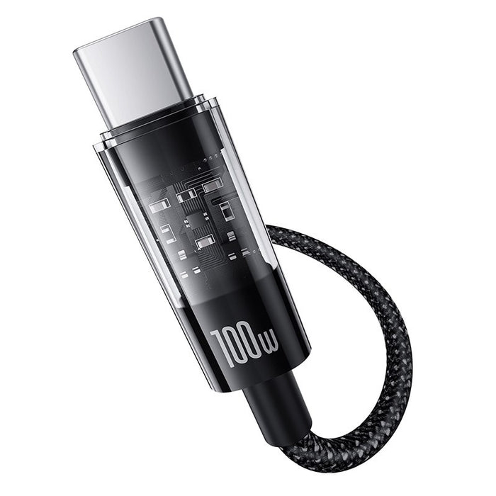 Baseus Gem USB A to USB C fast charging cable 1 m 100 W Black