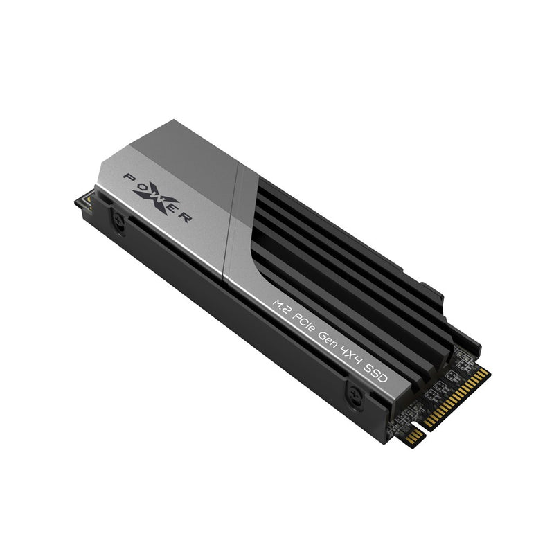 Disque dur électronique interne (SSD) SILICON POWER PCIe Gen 4x4 XS70 2 To M.2 2280 NVMe 1.4 (SP02KGBP44XS7005) Noir, Gris