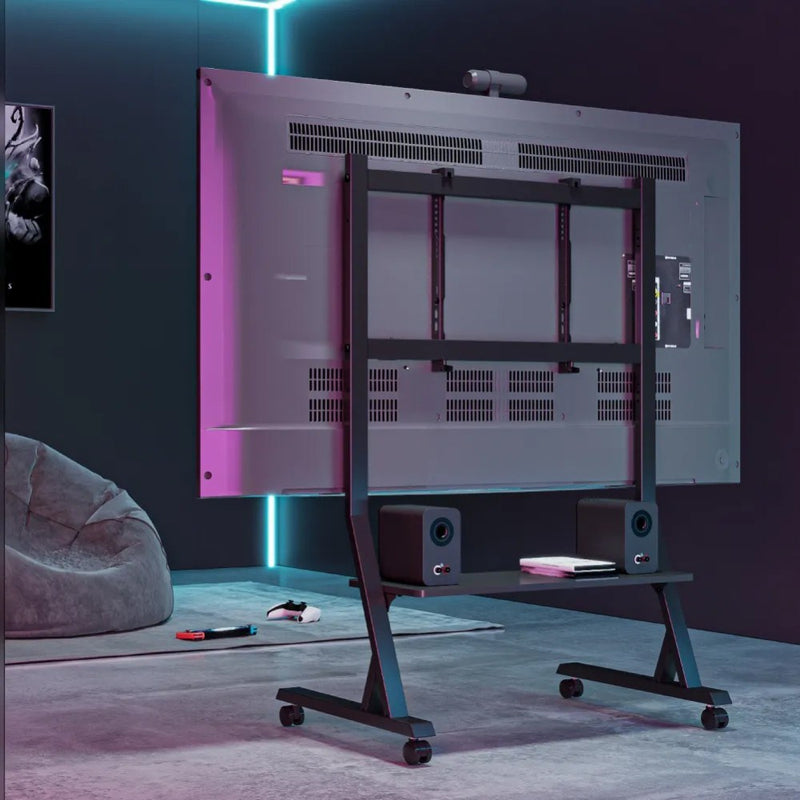 Techly Floor Stand with Shelf for 45-90" LCD/LED/Plasma TV