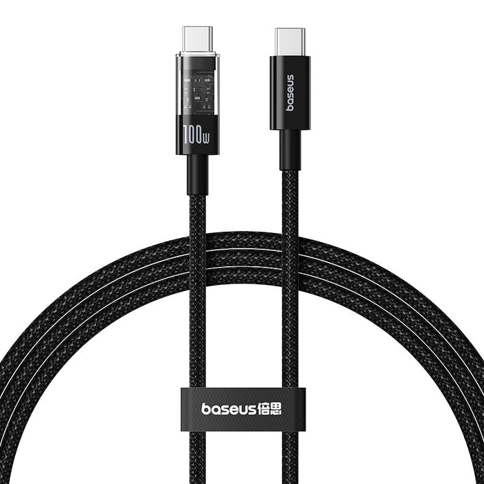 Baseus Gem USB C to USB C fast charging cable 1 m 100 W Black
