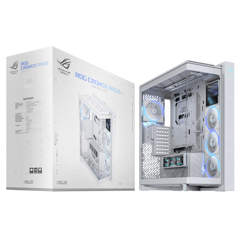 ASUS ROG CRONOX GR801 CURVE TG ARGB WHITE Midi Tower