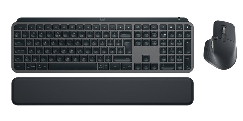 Logitech Master MX Keys Combo for Bussiness keyboard Mouse included Office RF Wireless + Bluetooth QWERTY US International Graphite