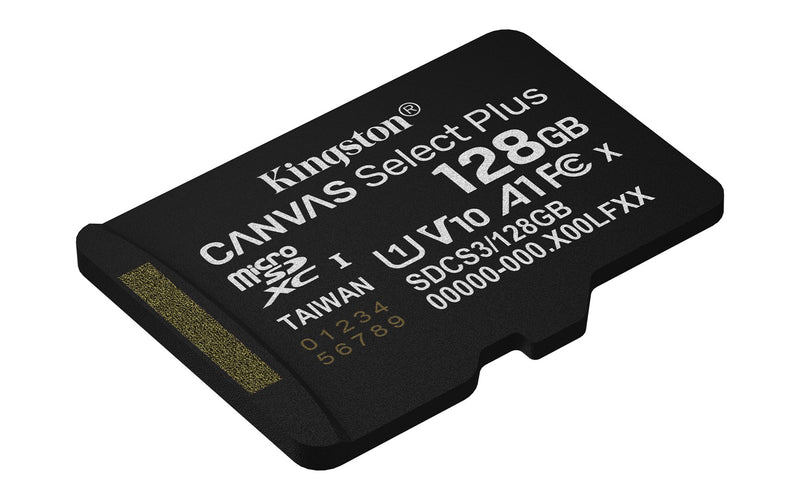 Kingston Technology 128GB micSDXC Canvas Select Plus Gen3 150R A1 Single Pack w/o ADP
