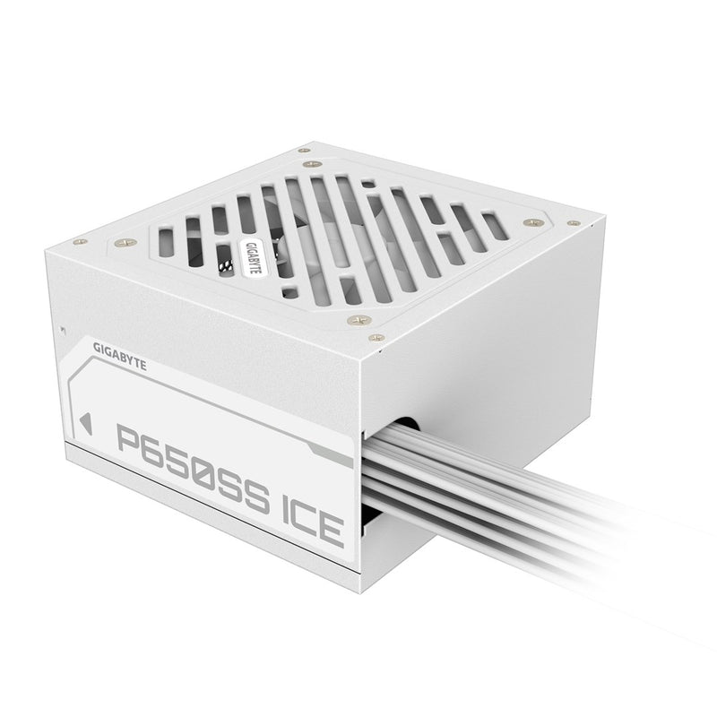 GIGABYTE P650SS ICE Power Supply - PCIe 5.0, 80 PLUS Silver, 120mm Fan, ATX 3.0 compatible, EU Plug