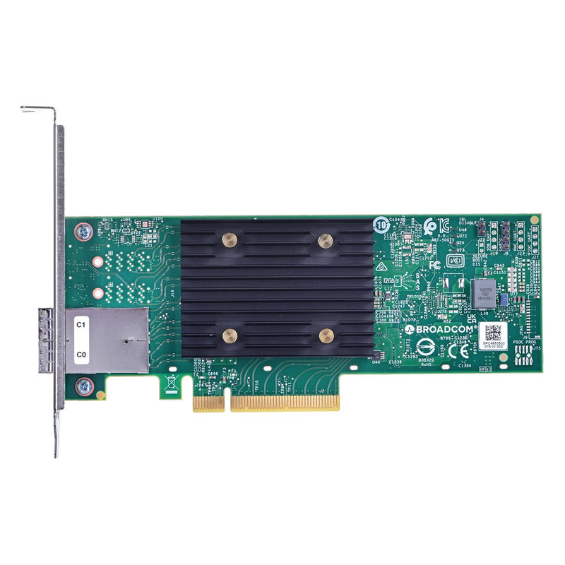 Broadcom HBA 9500-8e Tri-Mode - Storage controller - 8 Channel - SATA 6Gb/s / SAS 12Gb/s / PCIe 4.0 (NVMe) - PCIe 4.0 x8