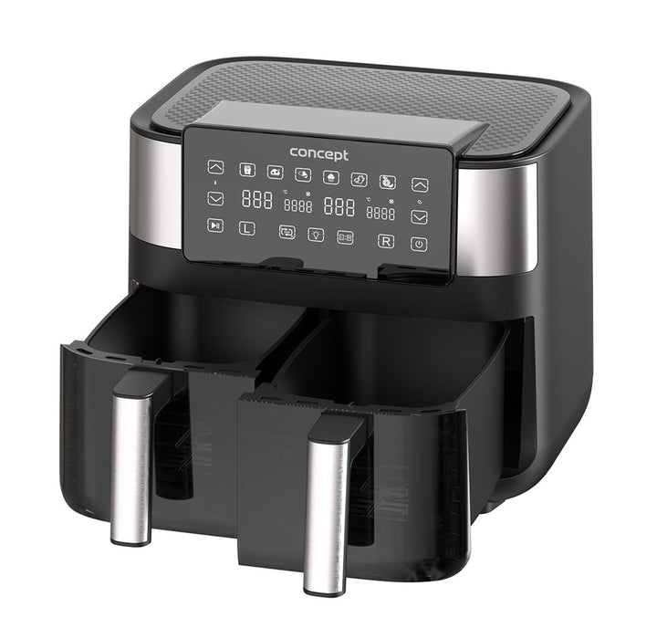 Air Fryer greaseless double fryer 8L FR8000 Black, Silver