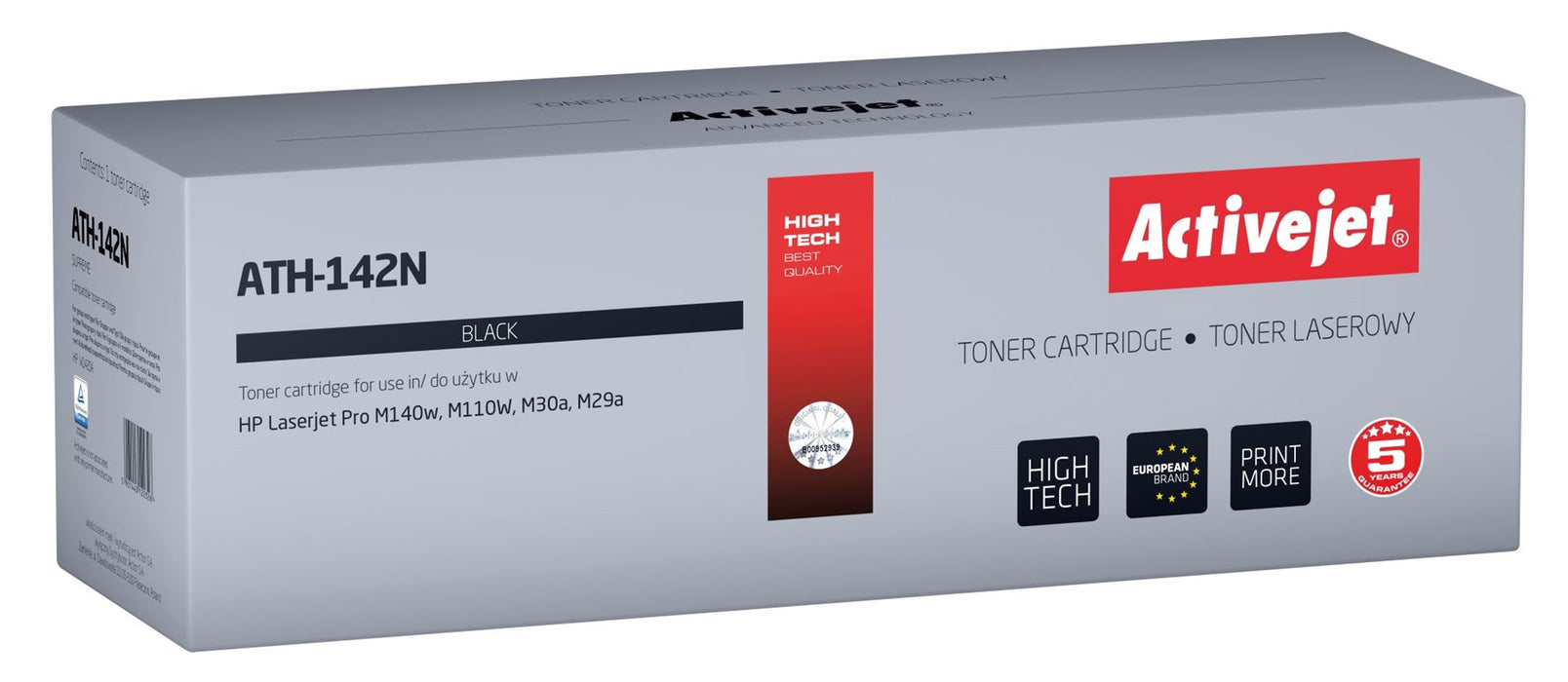 Activejet ATH-142N toner for HP printer, Replacement HP 142A HP142A W1420A; Supreme; 950 pages; black; with chip