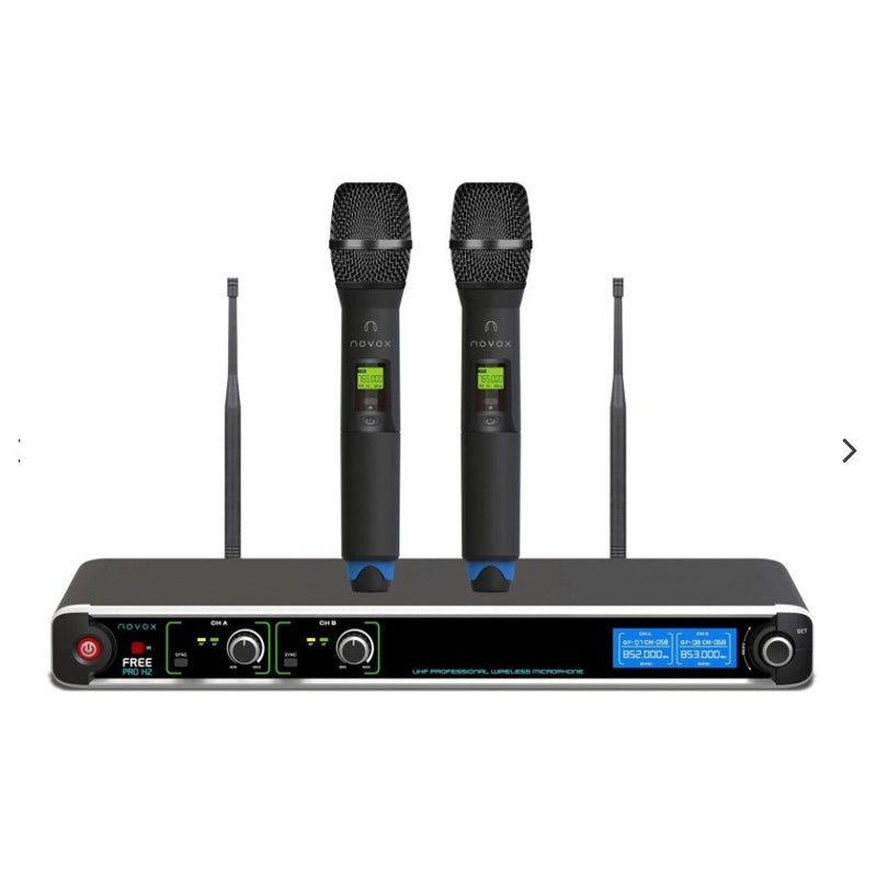 Novox FREE PRO H2 - wireless microphone system with the ability to freely change the frequency band (630 - 668 MHz)