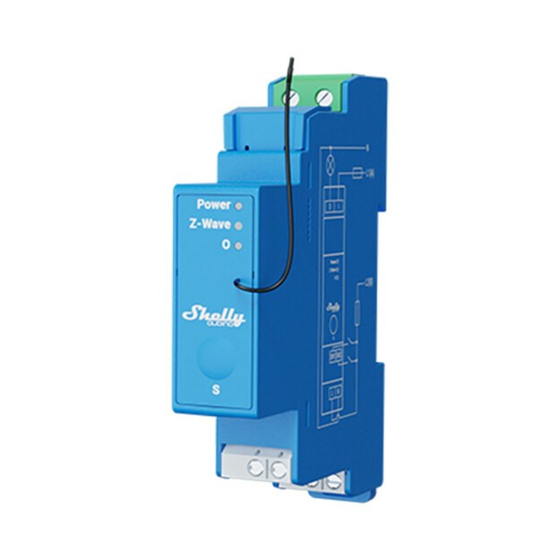 Shelly Qubino Wave Pro 1 electrical relay Blue