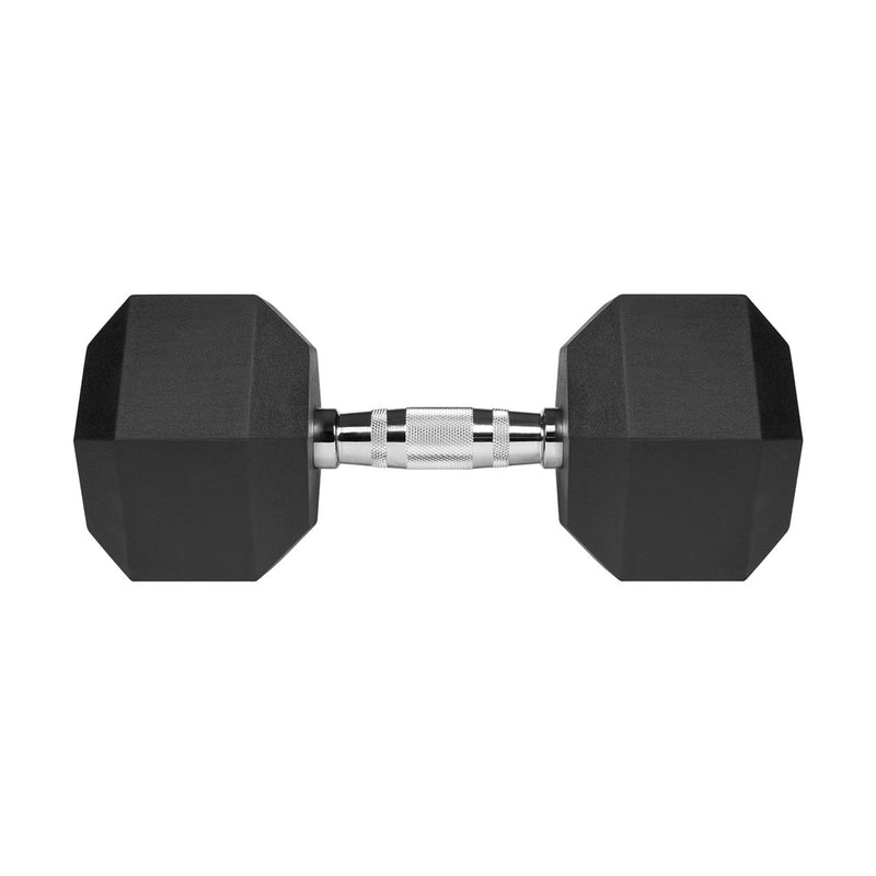REBEL ACTIVE Rubber-coated cast iron dumbbell 20kg