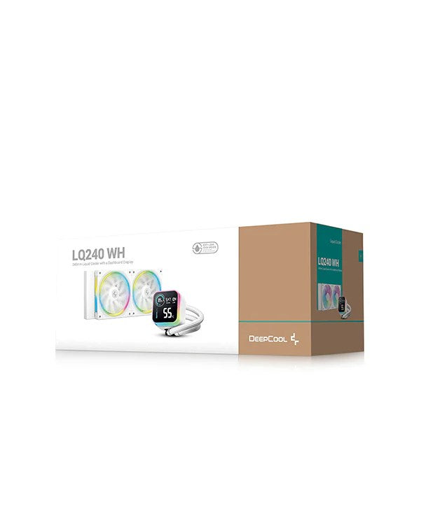 DeepCool LQ240 White Processor Liquid cooling kit 12 cm 1 pc(s)
