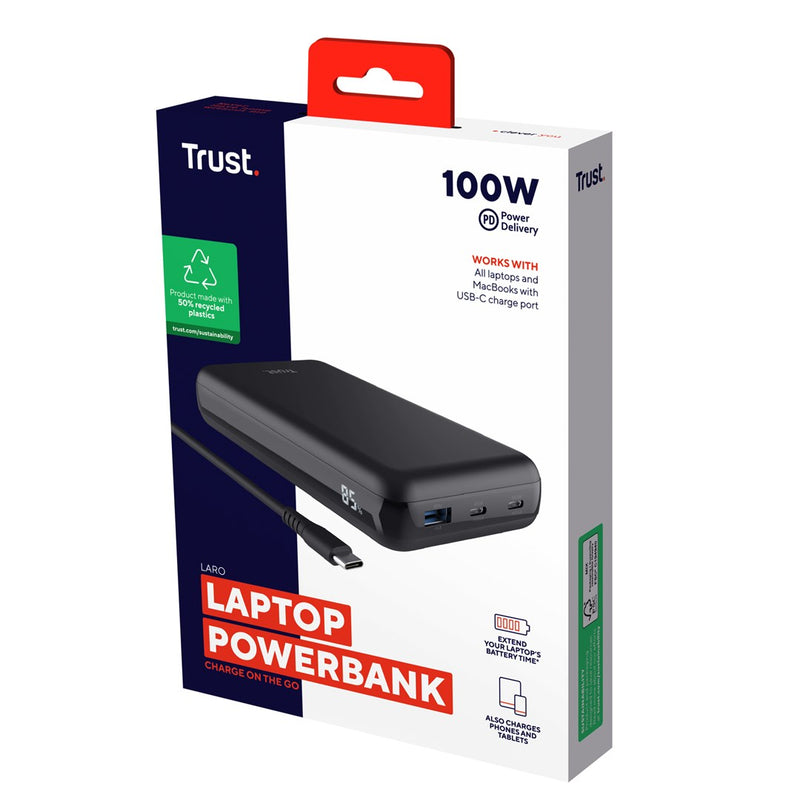 Trust Laro - 100 W laptop power bank (black)