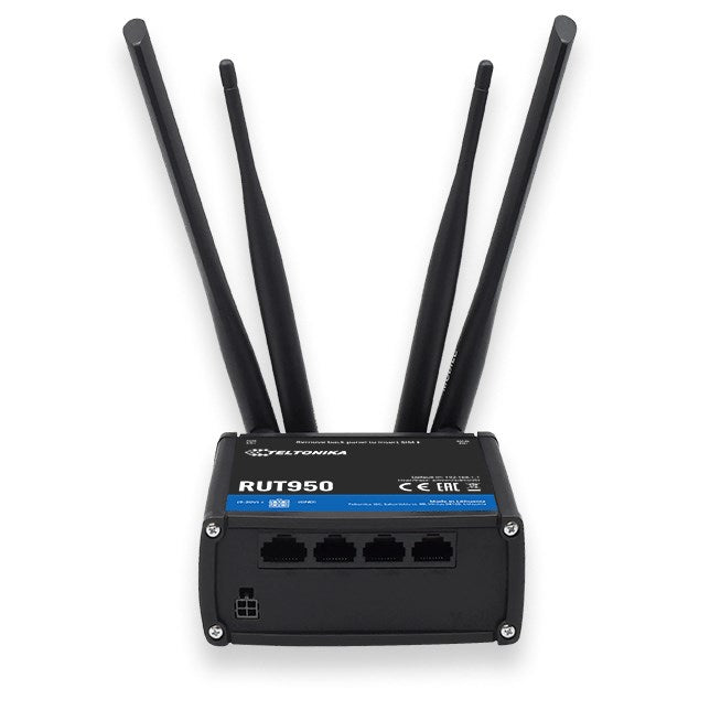 Teltonika RUT950 wireless router Fast Ethernet Single-band (2.4 GHz) 4G Black