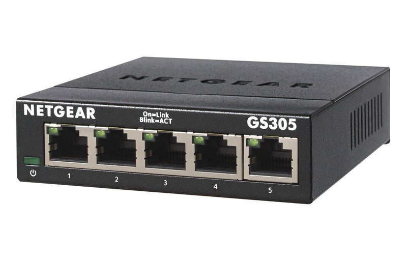 NETGEAR GS305 Unmanaged L2 Gigabit Ethernet (10/100/1000) Schwarz