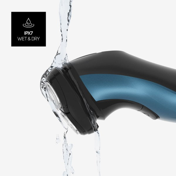 Taurus 3 Side Shave IPX7 Rotation shaver Trimmer Black, Blue