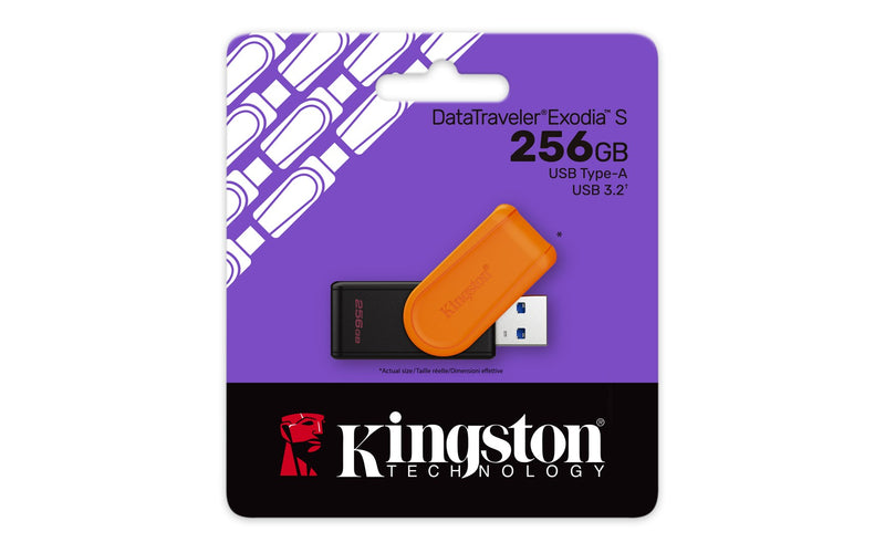 Kingston DataTraveler Exodia S - USB flash drive - 256 GB - USB 3.2 Gen 1