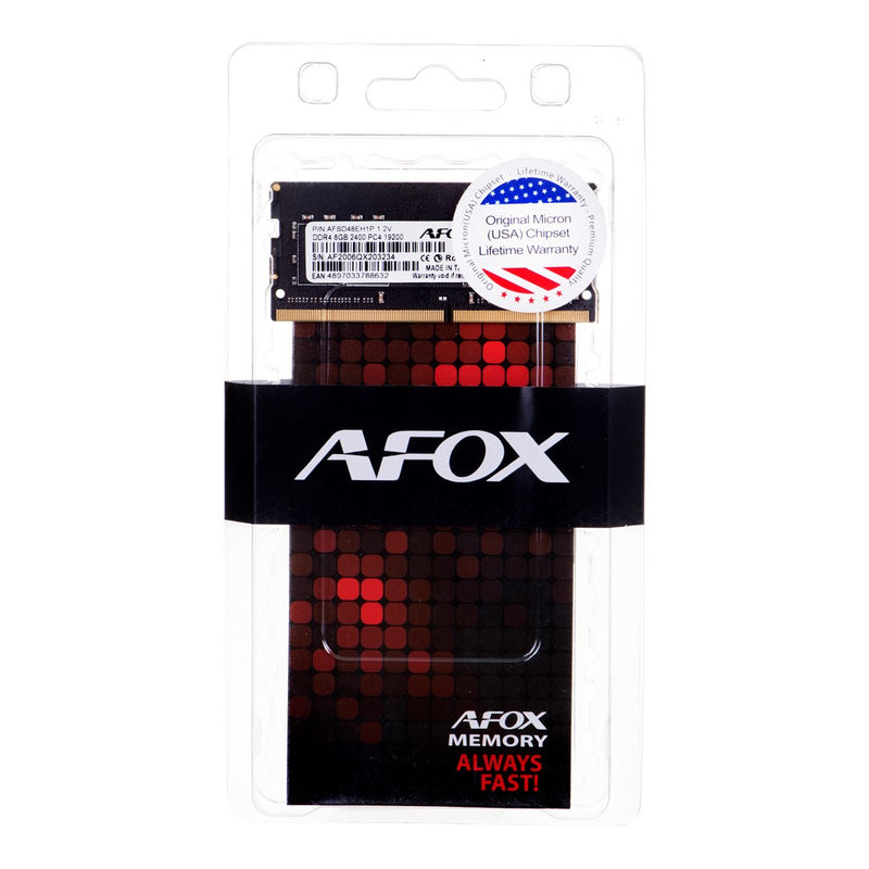 Module de mémoire AFOX DDR4 8G 2400 SO DIMM 8 Go 1 x 8 Go 2400 MHz