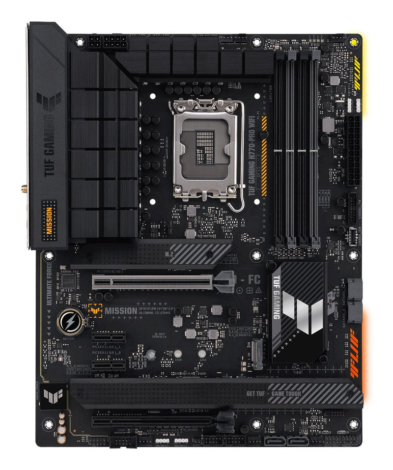 ASUS TUF GAMING H770-PRO WIFI | H770, LGA1700, DDR5, M.2, SATA, Intel Wi-Fi 6, ATX