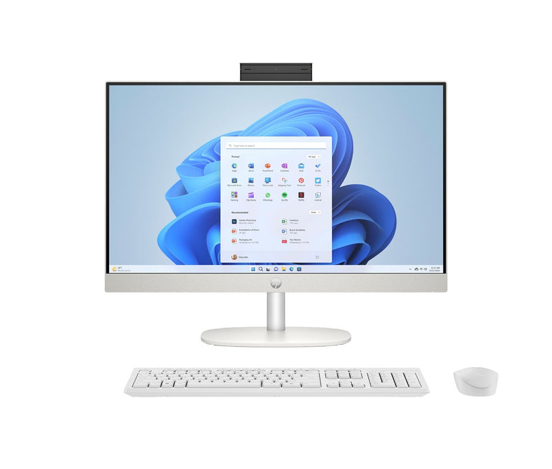 HP AIO 24-cr0144nw Ryzen 3 7320U 23.8"FHD IPS 250nits AG 8GB LPDDR5 SSD512 Radeon 610M Cam720p kB+Mouse Win11 Shell White 2Y