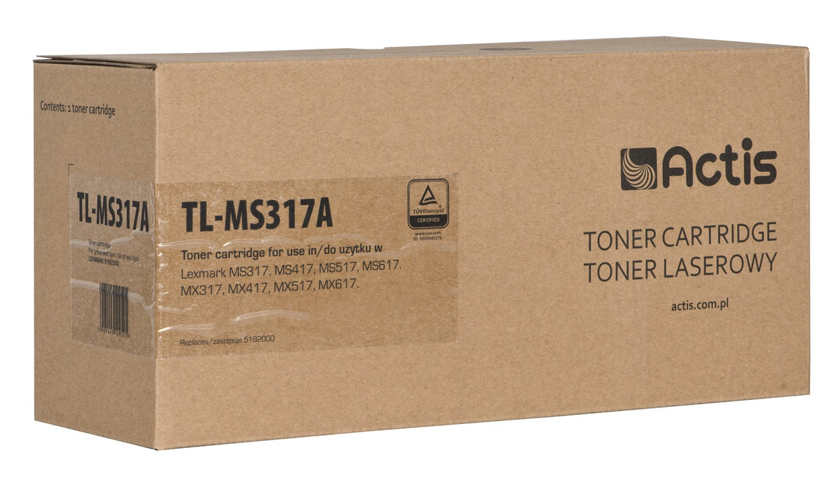 Actis TL-MS317A toner (replacement for Lexmark 51B2000; Standard; 2500 pages; black)