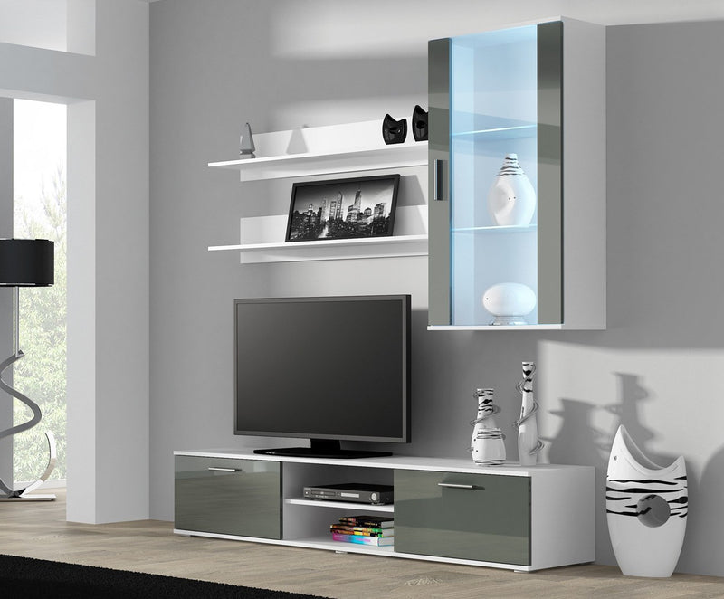Cama hanging display cabinet SOHO white/grey gloss
