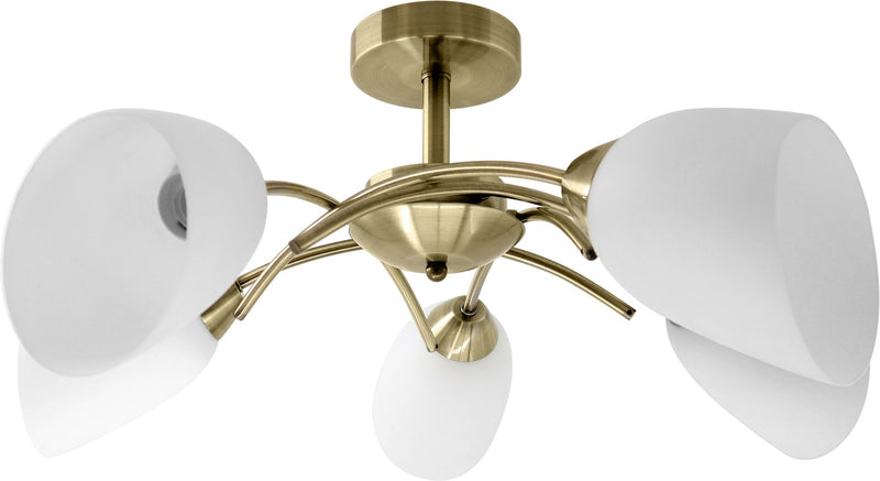Lustre pendentif de plafond classique Activejet NIKITA Patina 5xE27 pour salon