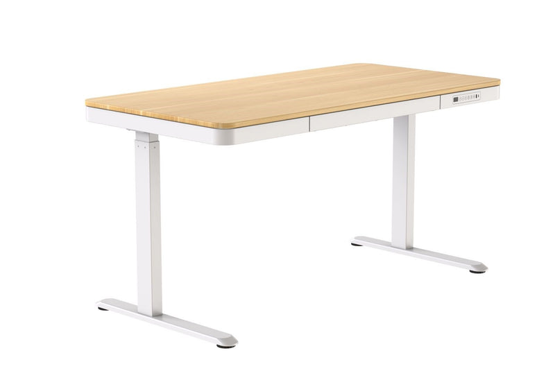 Activejet Schreibtisch mit elektrischer Höhenverstellung 140x70 ET119W-C weiß/eiche