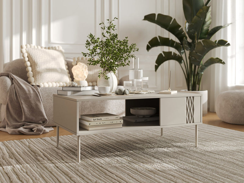 TRESSE bench/table 110x60x40 cashmere matt
