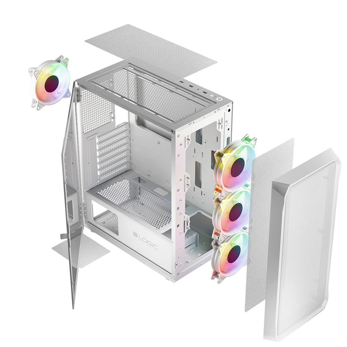 Logic PORTOS ARGB MINIDI USB 3.0 Case White