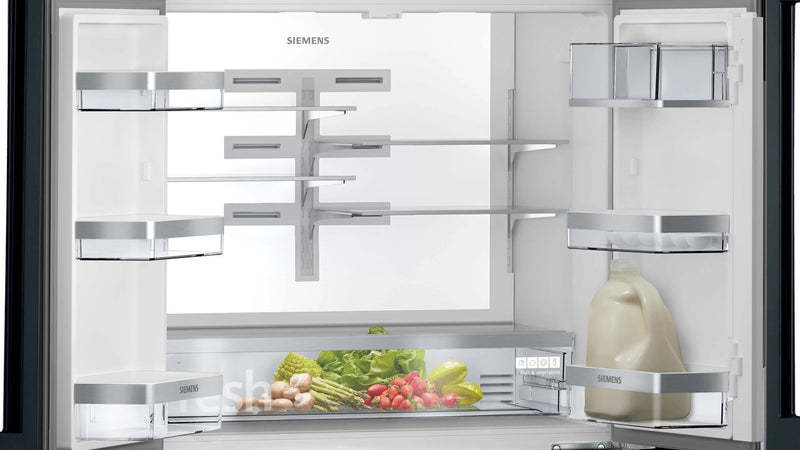 Siemens KF96RSBEA side-by-side refrigerator Freestanding 572 L Black