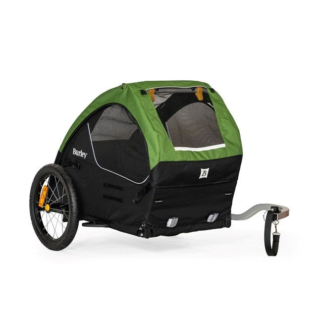 Remorque Burley Tail Wagon pour chien, noire et verte