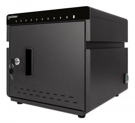 Manhattan iPad to 11" 10-bay Charging Cabinet Desktop via USB-C, Also other tablets and smartphones (with device to USB-C cable), Bays 264x22x235mm, D