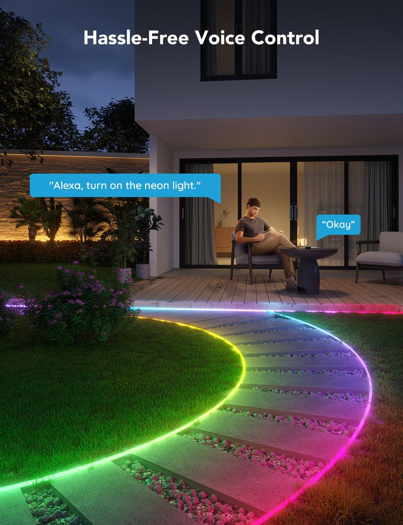Govee H61A8 Outdoor Neon LED Strip Lights 10m with Wi-Fi, Bluetooth and RGBIC