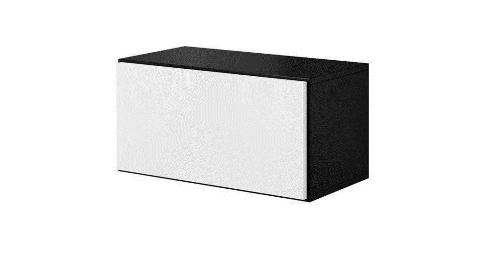 Cama living room furniture set ROCO 15 (RO4+2xRO3+2xRO6) black/black/white