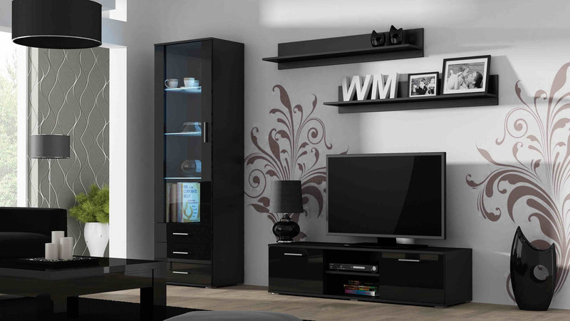 Cama Vitrine SOHO S1 schwarz/schwarz Hochglanz